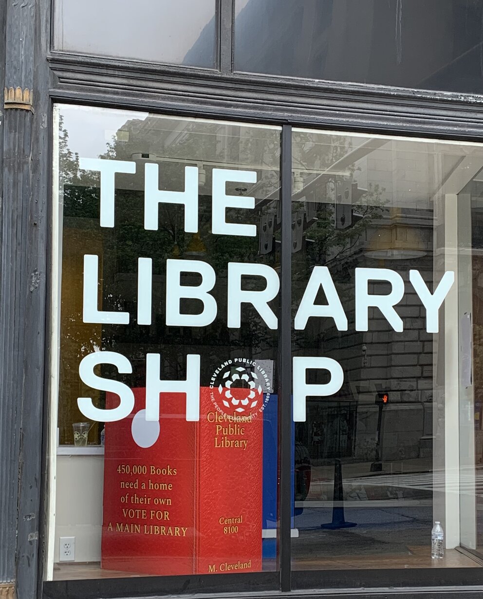 a window of a library