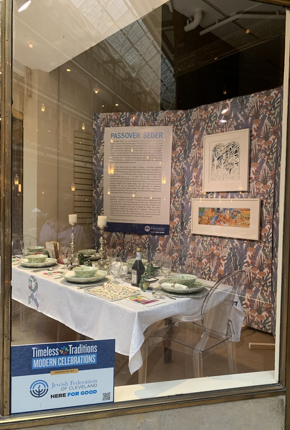 a table with plates and glasses on it