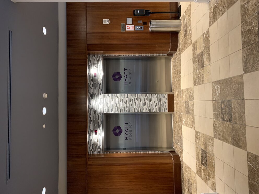 two elevators in a building